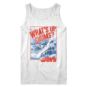Jaws 70's Thriller Movie Great White Face What's Up CHUMS Herren Tank Top T-Shirt - Bild 1 von 5