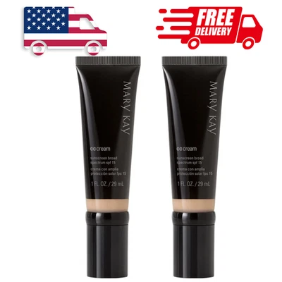 Mary Kay CC Crema Protector Solar Amplio Espectro FPS 15 - Medio a Profundo - 1 fl oz 2 piezas Foto 1 de 4