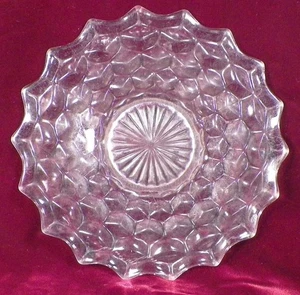 Fostoria American Salad Plate 2056 046 549 Elegant Glass Clear  7 3/4in Vintage - Picture 1 of 5