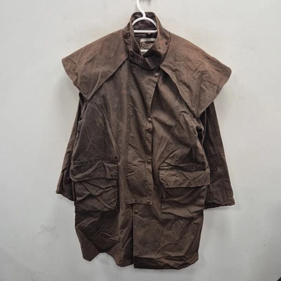 Chaqueta Abrigo Corto Driza Bone Vintage Cera Impermeable Montar a Caballo Marrón Talla XL Foto 1 de 4