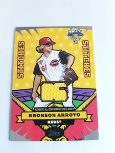 BRONSON ARROYO 2006 TOPPS UPDATE ALL-STAR STITTCHES JERSEY EVENT WORN REDS - Picture 1 of 2
