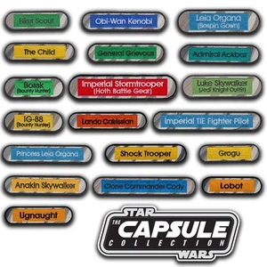 Star Wars Vintage Action Figure style Name Capsule embroidered iron-on patches B - Picture 1 of 26