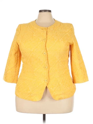 Blazer amarillo 18 Plus Coldwater Creek para mujer Foto 1 de 2