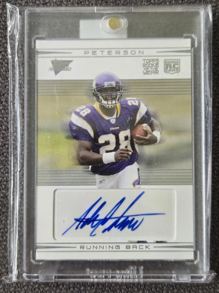 2007 Topps Performance #109b Adrian Peterson Rookie Autographs Silver #/75 - Image 1 of 2