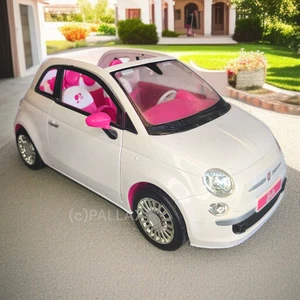 BARBIE R1623 FIAT 500 CABRIOLET WHITE EDITION / MATTEL 2008 - Bild 1 von 4
