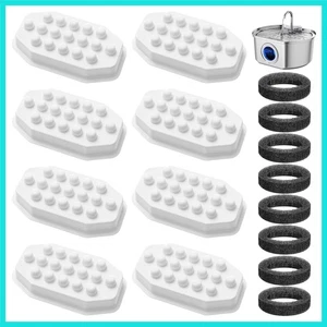 Pack Oficial 8 Filtros de Repuesto para Fuente de Agua para Mascotas y Esponjas Prefiltro para... - Imagen 1 de 10