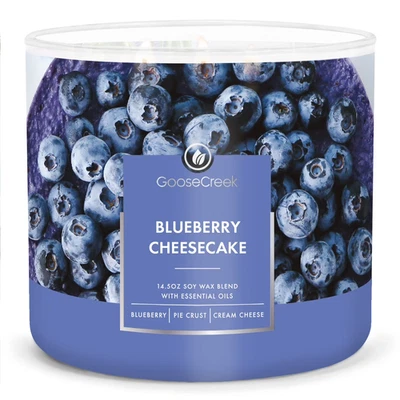 Goose Creek Blueberry Cheesecake 3-Wick Candle 14.5oz Soy Blend Strong NEW... - Image 1 of 4
