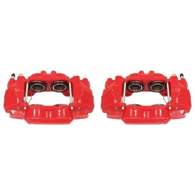 Power Stop Front Red Brake Calipers Pair for 03-09 Toyota 4Runner - No Brackets Foto 1 de 4