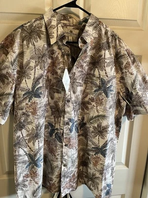 Camisa hawaiana Island Shores para hombre manga corta abotonada talla XL Foto 1 de 4
