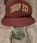 Vintage Brownie Girl Scouts Troop 237 Druckknopflasche Mütze Schaum Einheitsgröße für alle Erwachsenen
