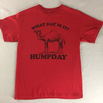 What Day Is It? Humpday! T-shirt Red Short Sleeve Cotton Tag Size M by Hybrid - Image 1 of 4