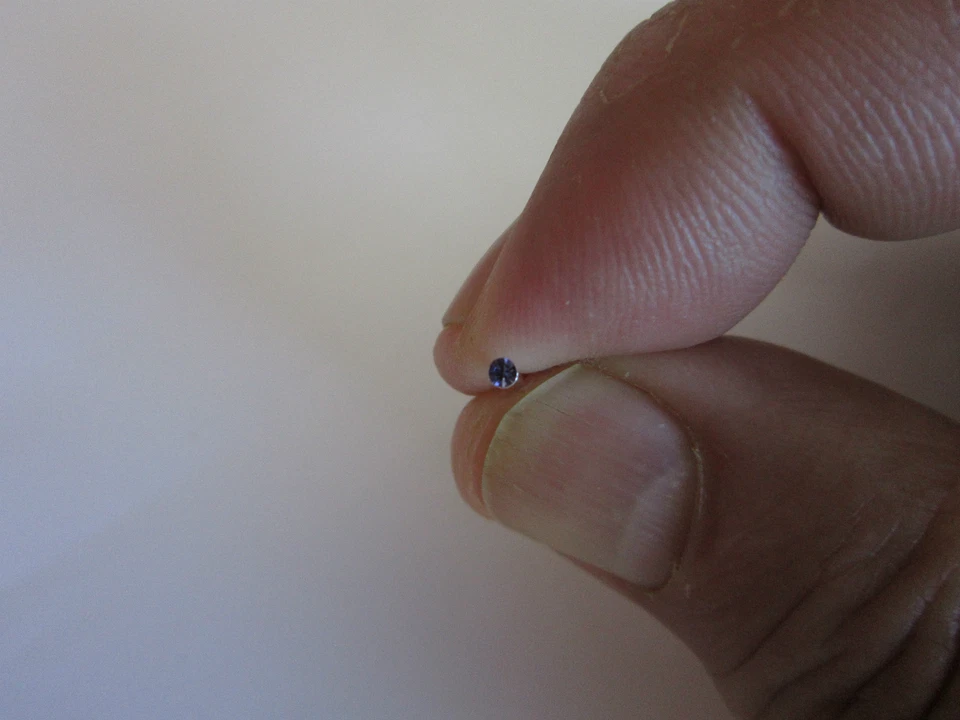 Tachuela nariz plata de ley tanzanita plata 925 10 mm largo calibre 24 1,5 mm  Foto 1 de 1