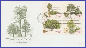 USA4 #1764-67 U/A ARTMASTER FDC BL4  Trees - Picture 1 of 1