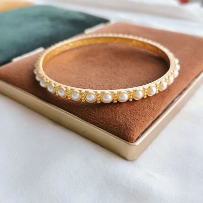 Julie Vos Gold Pearl Bangle - Image 1 of 4