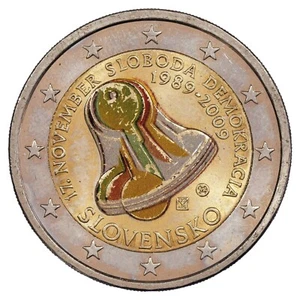 Slovaquie - 2 euros colorisée - 2009 - 20 ans de la Révolution de velours 1989 - Imagen 1 de 2