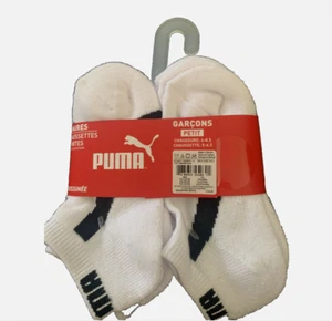 Puma Boys Low Cut Cushioned 6 Pack Cotton sock 5 -6.5 defects please read - Picture 1 of 2