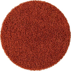 Unique Loom Solid Shag Collection Area Rug (3' 3" Round, Terracotta) - Picture 1 of 12