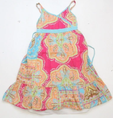 Vestido Talla 12 Doce Flores Mezcla Algodón Pascua Iglesia Formal Forrado Niñas 1302 Foto 1 de 4