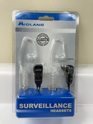 Midland (AVPH3) Clear In-Ear Surveillance Headsets, Sealed, New - Image 1 of 3