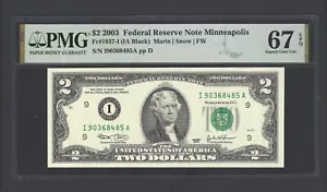 United States-Federal Reserve 2 Dollars 2003 Fr#1937-I (IA Block) UNC Grade 67 - Picture 1 of 2