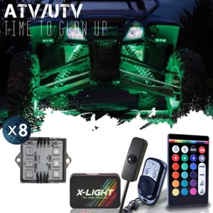 For Honda Rancher 420 ATV UTV Quad 4Wheeler 8pc Pod Led Underglow Neon Body Kit - Picture 1 of 8
