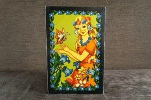 Vintage Soviet USSR Wooden Box For Jewelry. Hand Painted. Souvenir Field Princes - Picture 1 of 12