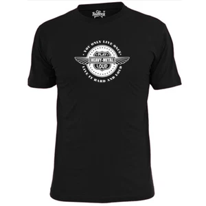 Mens You Only Live Once Heavy Metal T Shirt Metallica Megadeth Maiden Pagan - Picture 1 of 2