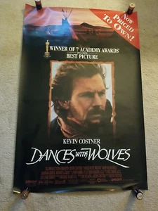 Dances With Wolves Movie Poster 25" x 38" Original 1991 Video Store Promo - A818 - Picture 1 of 5