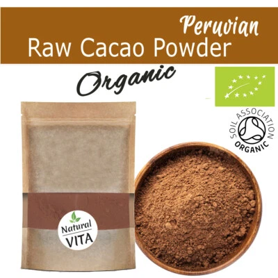 Organic Cacao Powder RAW Peruvian Cocoa Superfood 100& Pure & Natural 30g - 300g