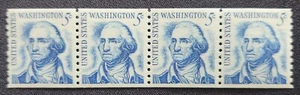 US Scott 1304 - George Washington - MNH - 1966 Issue - 4 Coiled Stamps - Picture 1 of 1