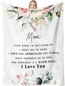 Mothers Day Birthday Gifts for Mom from Daughter Son, Throw Blanket, Mom Gift... - Picture 1 of 7