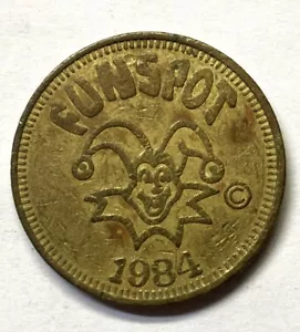 Vintage 1984 Fun Spot Token, Weirs Beach, NH 22mm - Picture 1 of 2