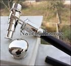 Walking Stick Silver Brass Spy Telescope Fordable Hidden Wooden Cane Nautical
