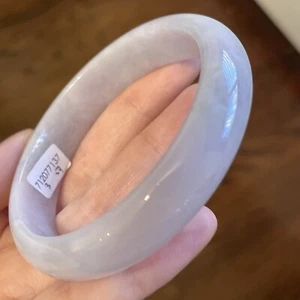 Unbehandelter echter Grade A Jade Armreif Jadeit Armband 純天然翡翠A貨手鐲 58 mm lila! - Bild 1 von 17