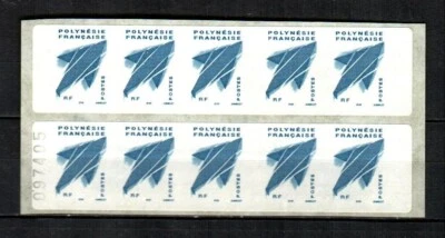 FRENCH POLYNESIA Scott's 856Ab ( 10v ) Postal Emblem F/VF MNH Booklet ( 2003 ) - Image 1 of 2