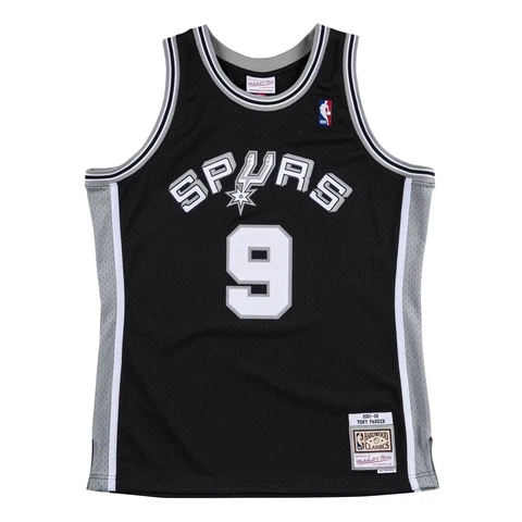 Mitchell & Ness NBA San Antonio Spurs Swingman Tony Parker 9 Black Men 2001-02 Cover