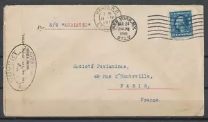 NUEVA YORK STA.V MAR.24.1916 'Per S/S PATRIA PARIS 11.IV.1916 'OUVERT MILITAIRE' - Imagen 1 de 2