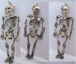 Silber Anhänger , Skeleton Totenkopf 925 Silber - Bild 1 von 6
