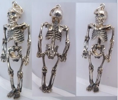 Silber Anhänger , Skeleton Totenkopf  925 Silber - Bild 1 von 4