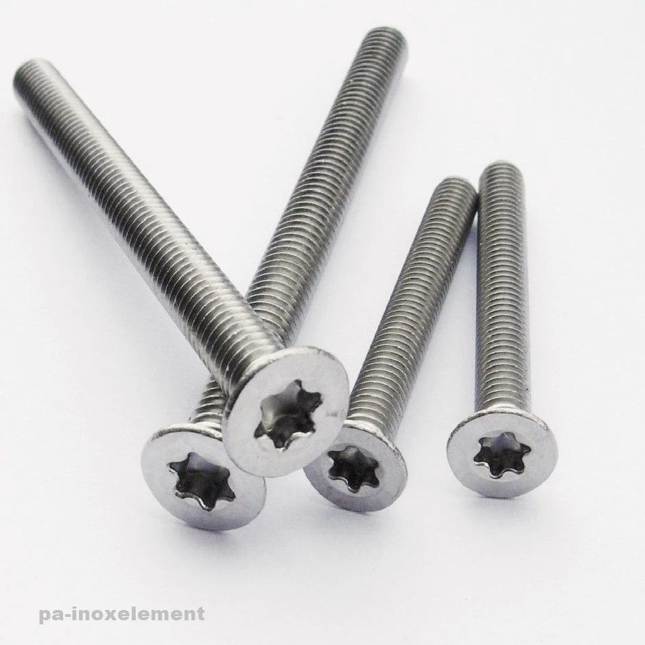 S P Senkkopfschrauben ISO 14581 Edelstahl A2 M8 TORX Senkschrauben Senkkopf 8mm