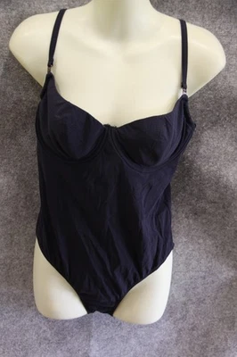 SCHWIMMANZUG BADEANZUG GRÖSSE 42 (85C) DUNKELBLAU GRAU KARIERT BÜGEL SCHAUMSTOFF - Bild 1 von 2