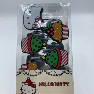 Hello Kitty by Sanrio Shower Curtain Hooks New In Box Set Of 12 Christmas Design - Foto 1 di 4