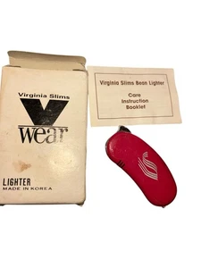 Virginia Slims V Wear Bean Red Lighter Unused in Original Box & Instructions - Picture 1 of 7