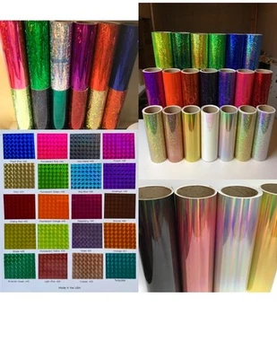 50 ярдов рулон голографический знак винил, выбрать цвет + узор, 24 дюйма x 150 футов - Изображение 1 из 4