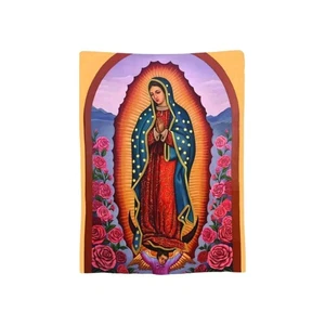 NEW! Virgen De Guadalupe Soft Blanket/Throw 50X60 100% Polyester Religious Multi - Picture 1 of 4