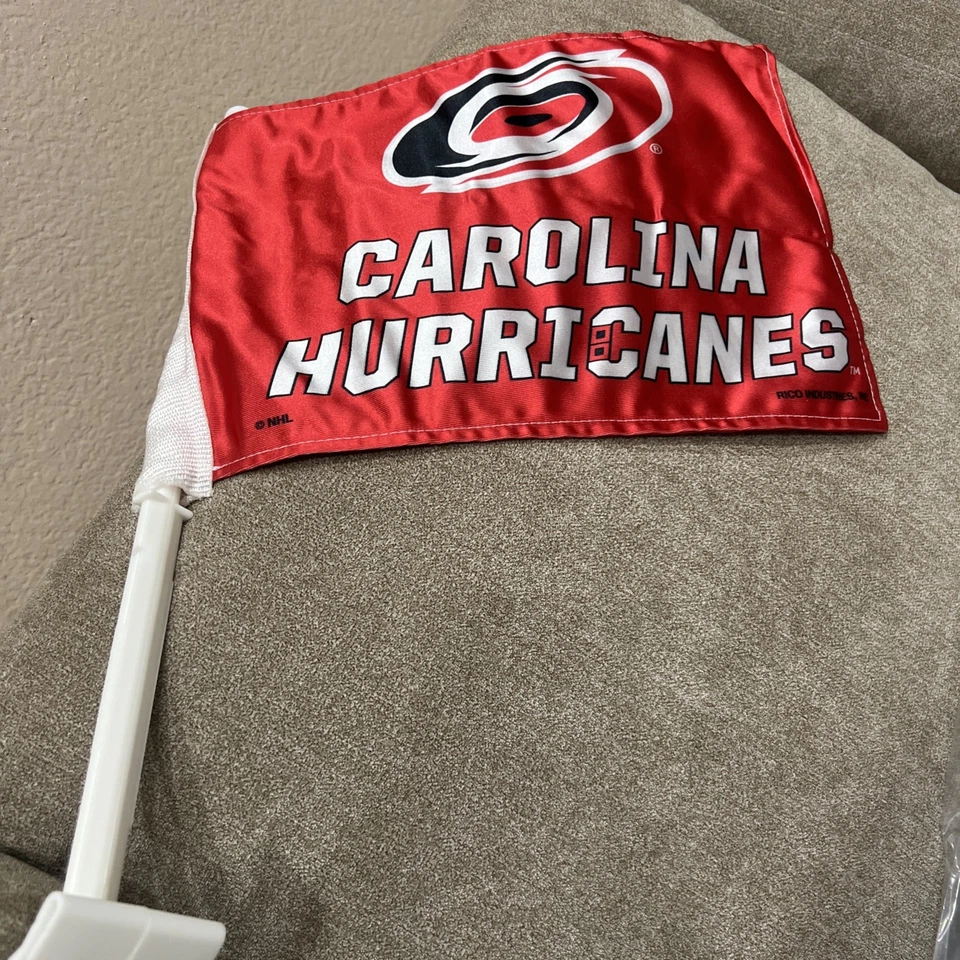 New Carolina Hurricanes NHL 2-Sided Star Logo Red Car Window Flag - Image 1 of 1