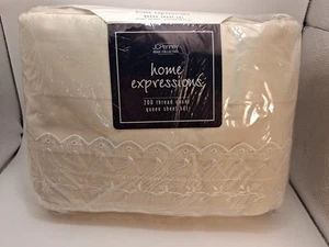 Vintage JC Penny Home Expression 200 Thread Count Queen Sheet Set - Picture 1 of 7