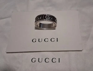 GUCCI Ring With Double G IN SILVER  - Picture 1 of 2