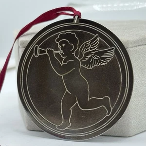 Vintage S. Kirk & Sohn Sterling Silber Weihnachtsengel Ornament 1972 - Bild 1 von 5