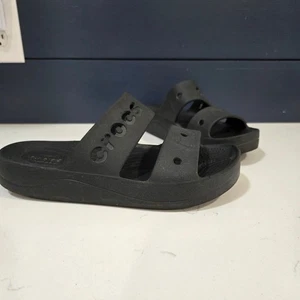 Crocs schwarze Pantoletten Sandalen Größe 8 - Bild 1 von 12